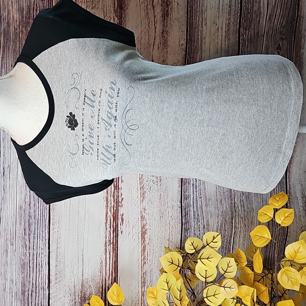 JONNY LANG CONCERT TOUR 2005 GRAY CAP SLEEVE PULLOVER TEE